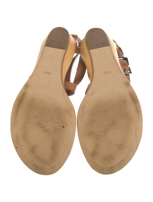 Diane von Furstenberg Leather Colorblock Pattern Slingback Sandals