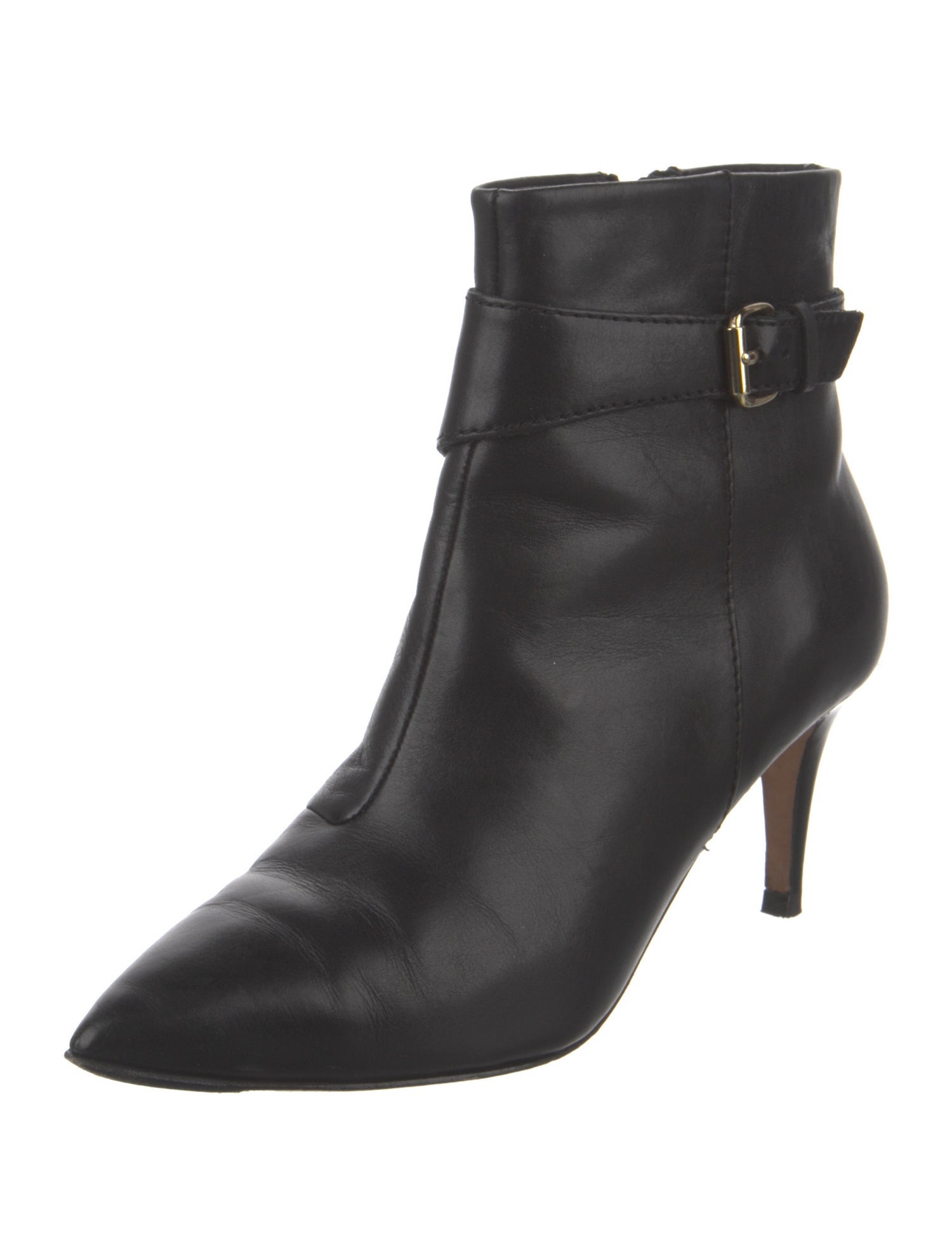 Diane von Furstenberg Leather Chain-Link Accents Boots