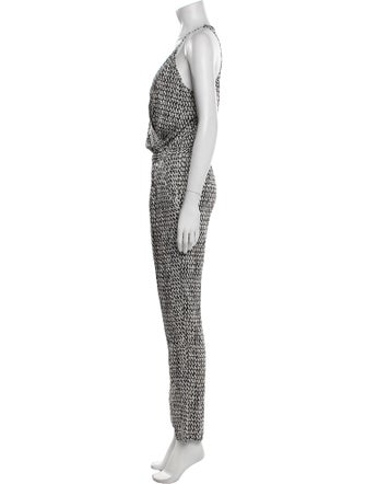 Diane von Furstenberg Silk Printed Jumpsuit