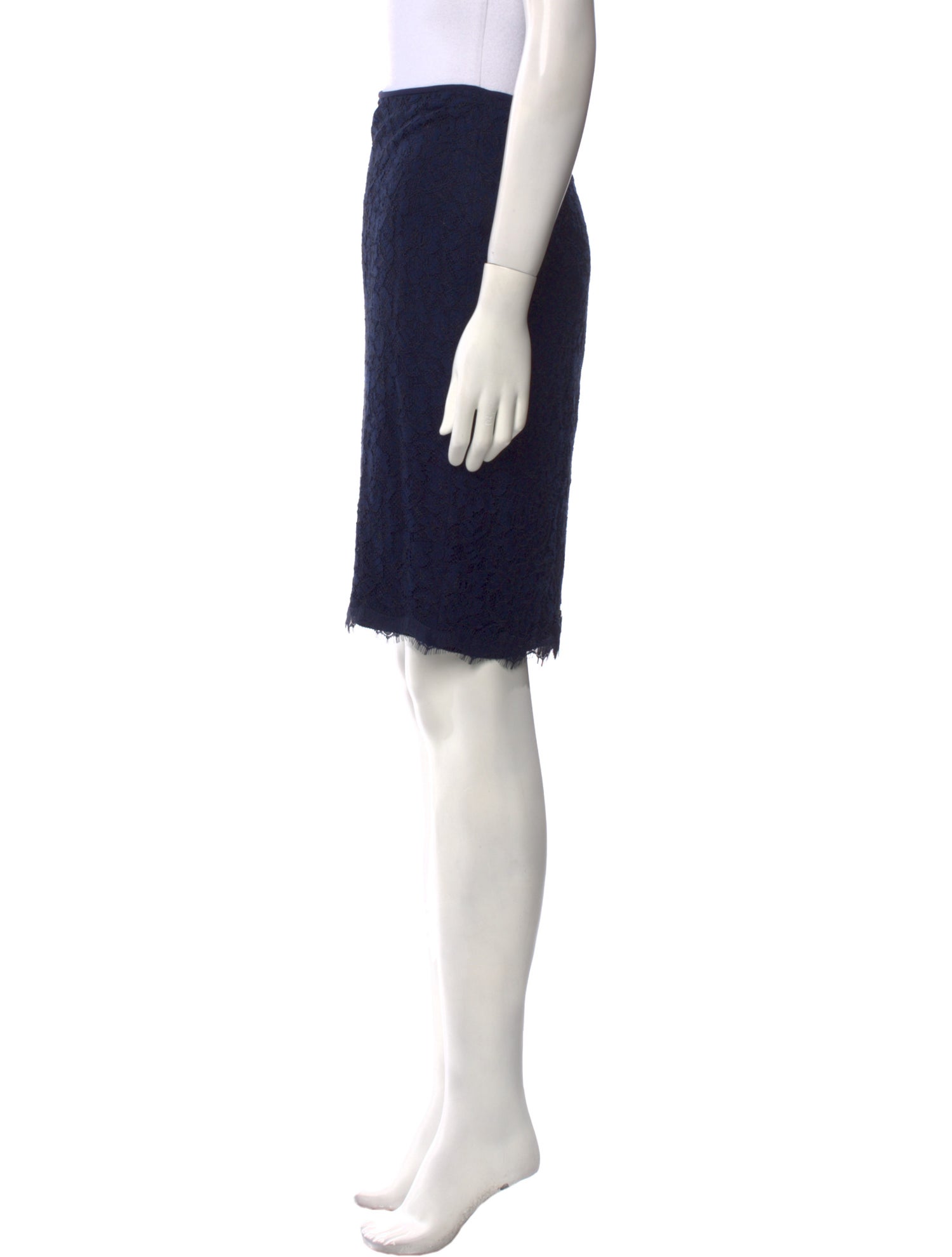 Diane von Furstenberg Lace Pattern Knee-Length Skirt