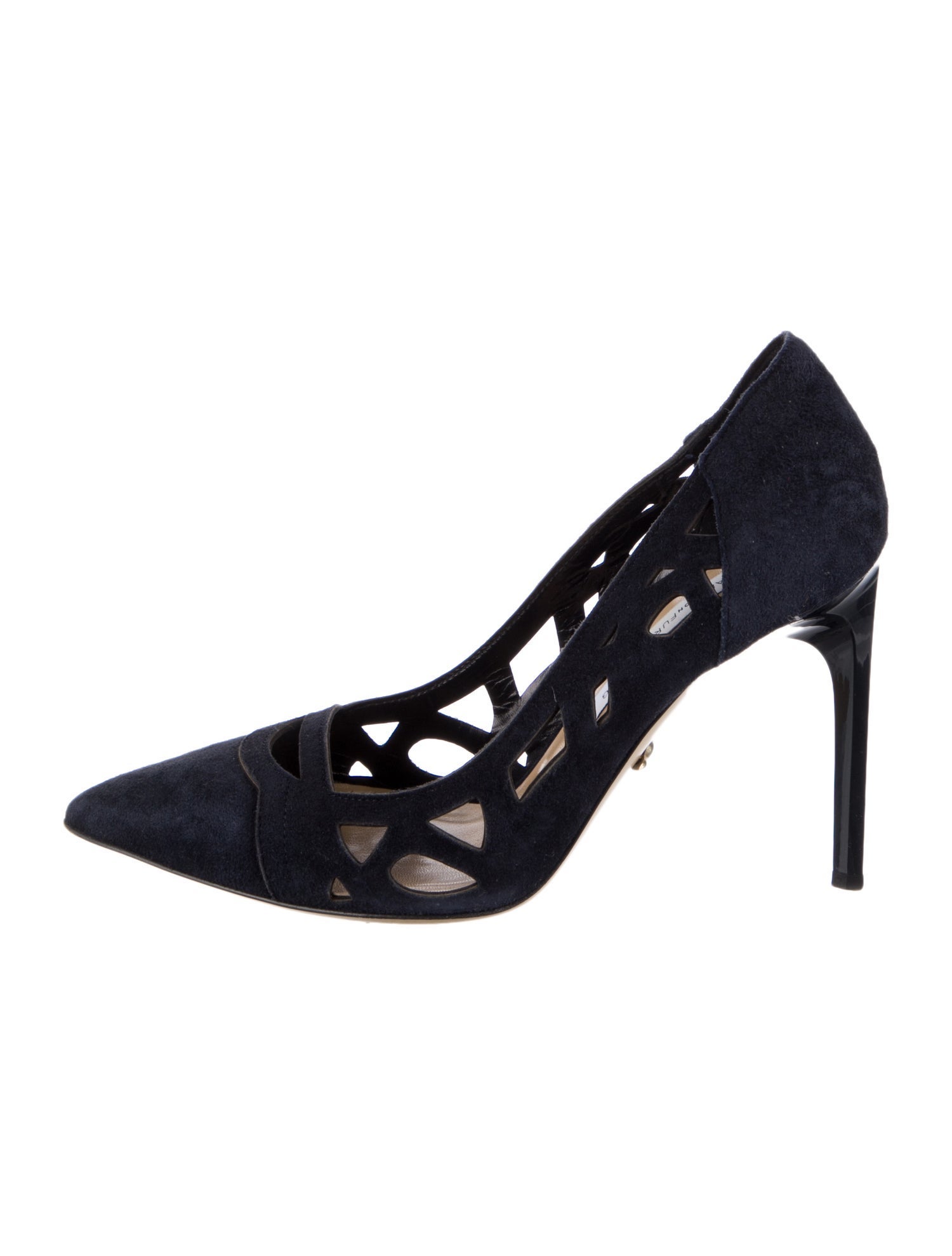 Diane von Furstenberg Suede Cutout Accent Pumps