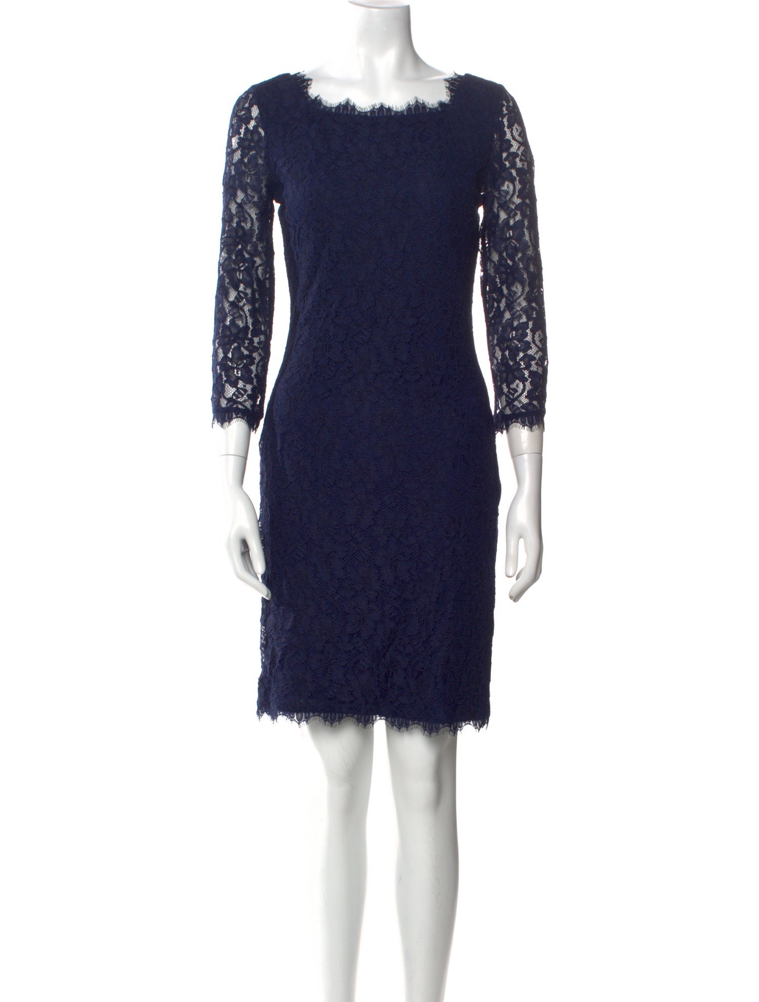 Diane von Furstenberg Lace Pattern Mini Dress