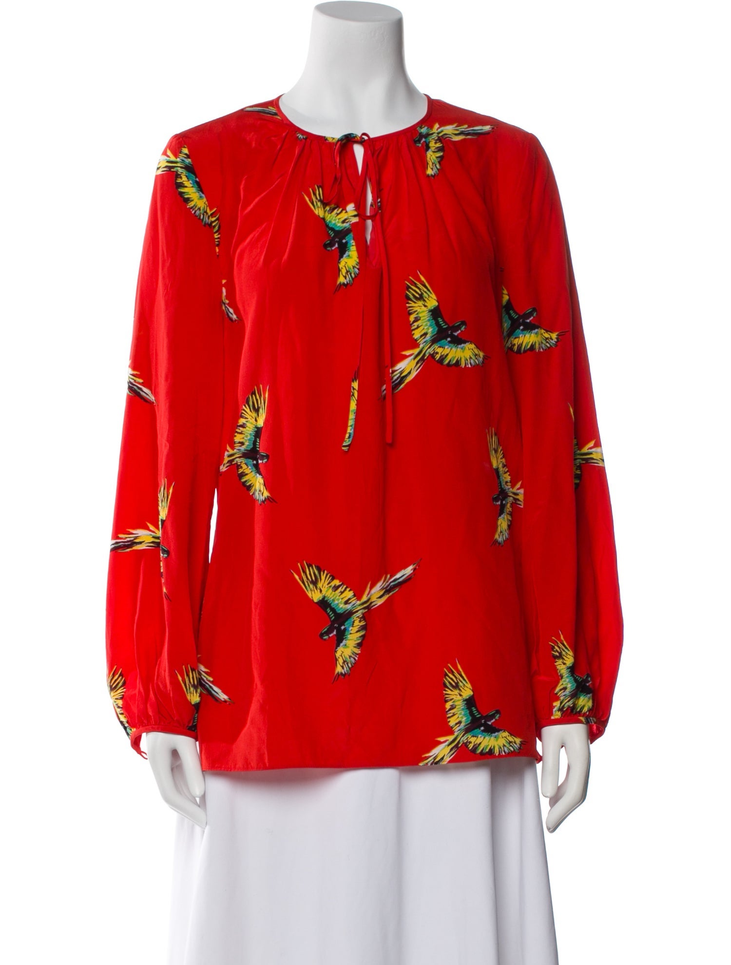 Diane von Furstenberg Silk Floral Print Blouse