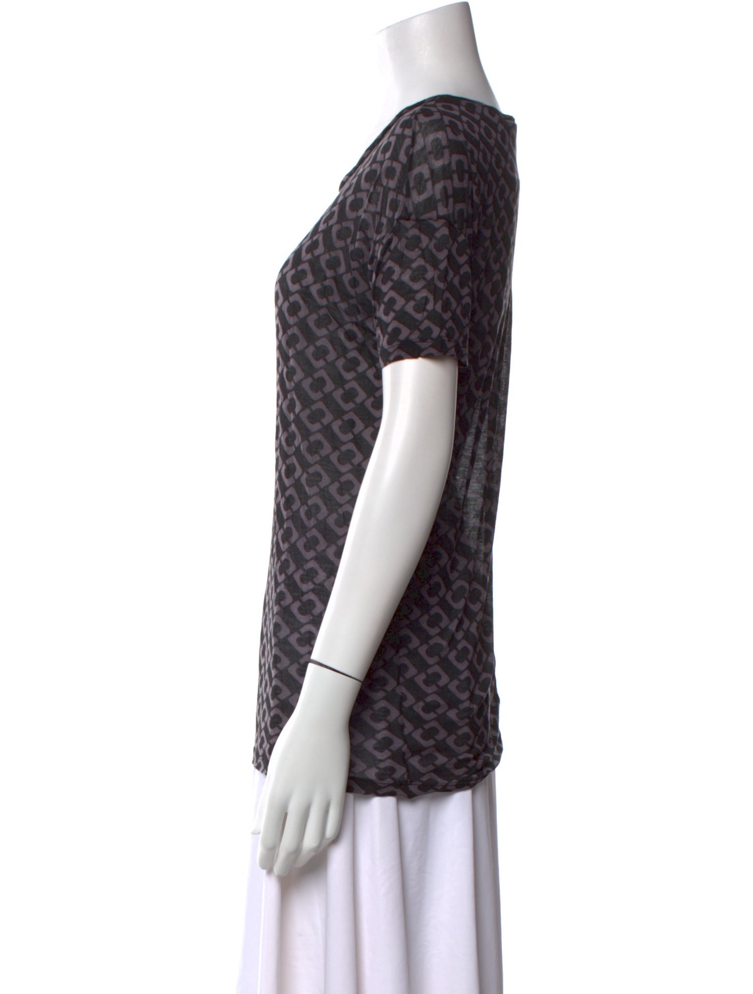 Diane von Furstenberg Printed Scoop Neck T-Shirt