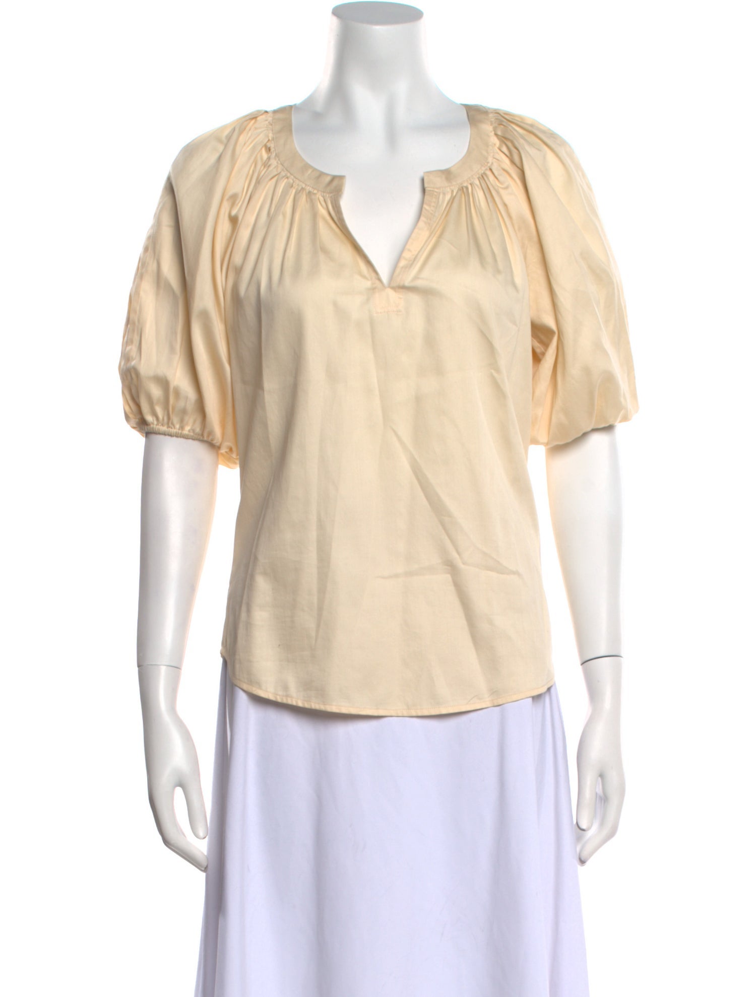 Diane von Furstenberg V-Neck Short Sleeve Blouse