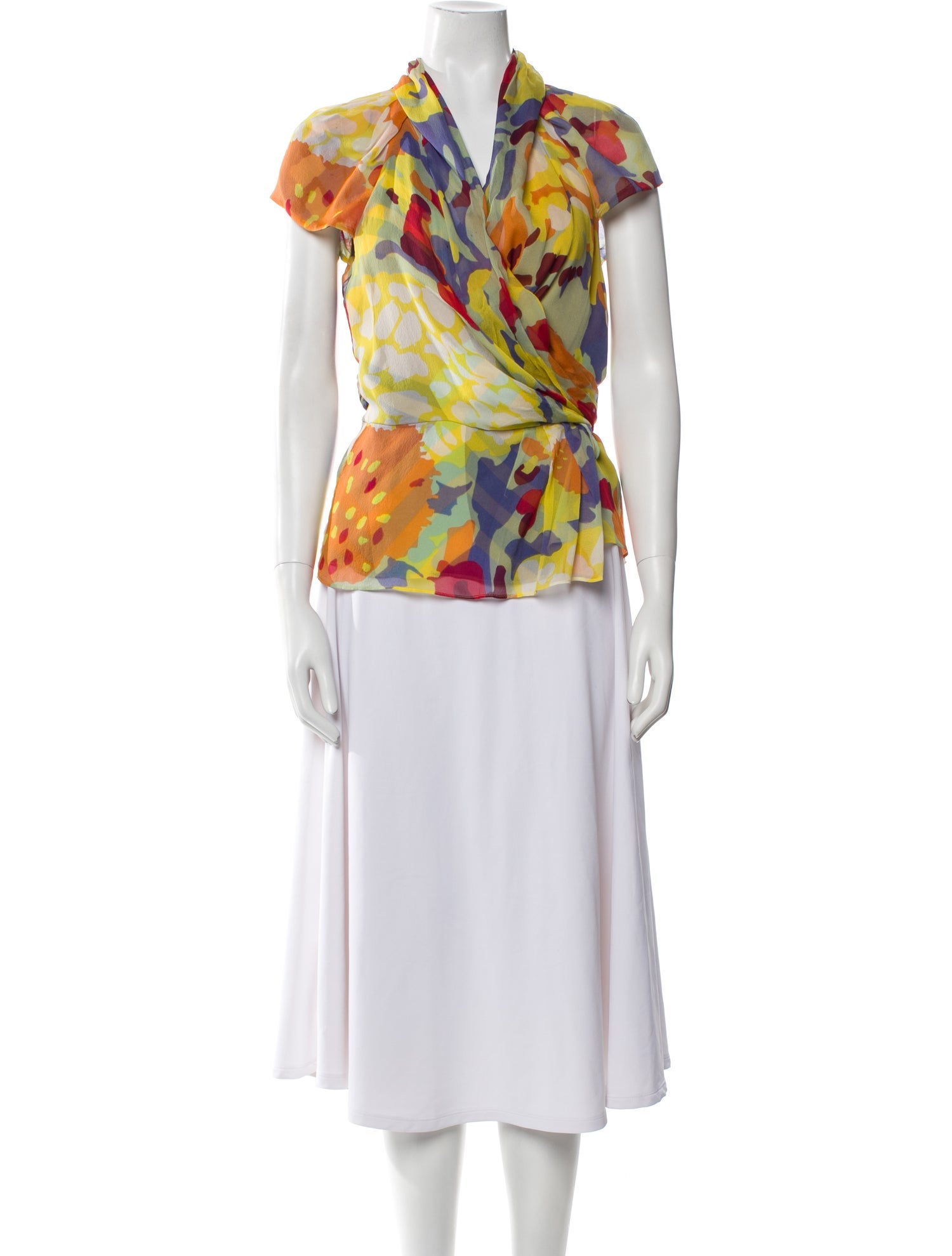 Diane von Furstenberg Silk Floral Print Blouse