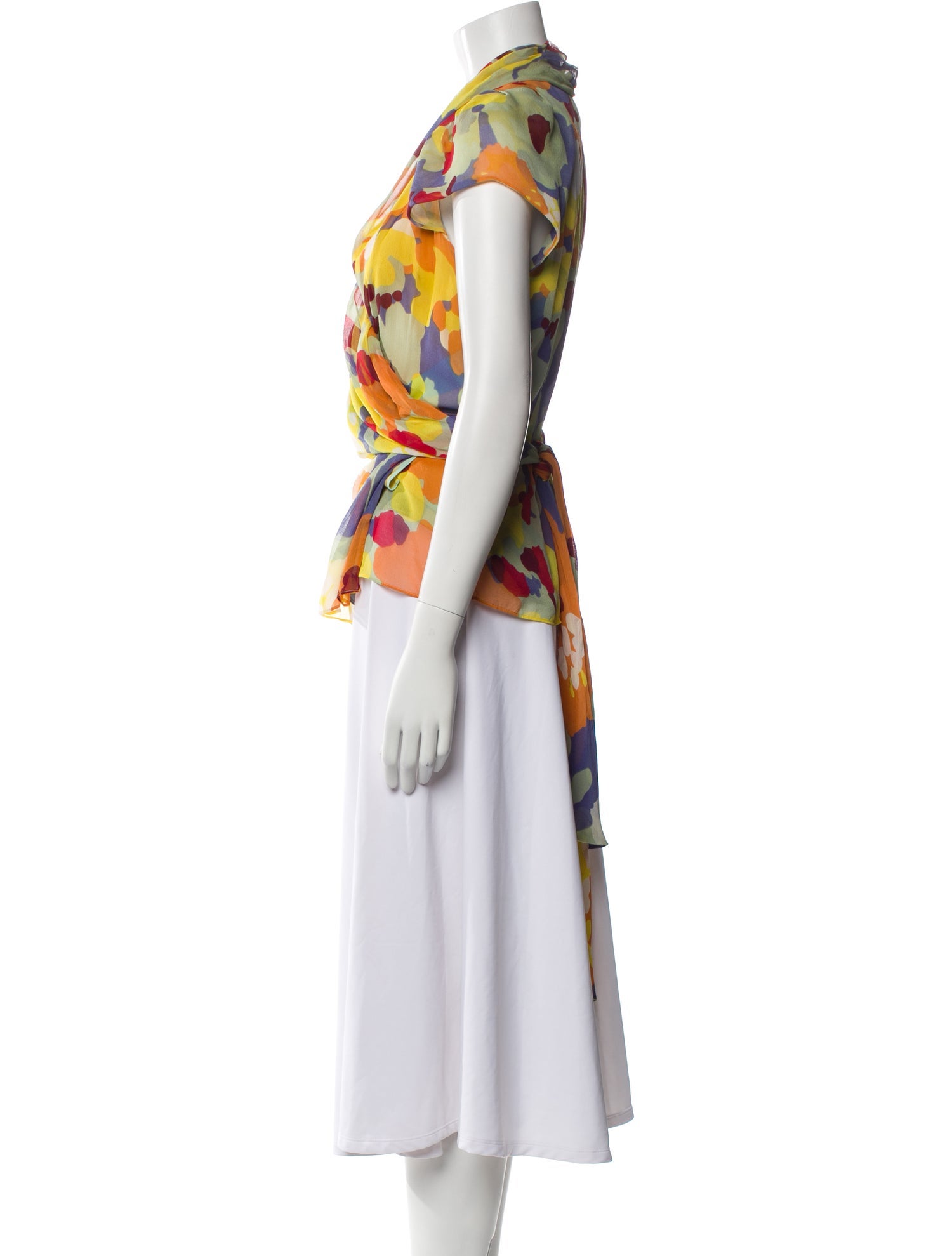 Diane von Furstenberg Silk Floral Print Blouse
