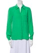 Diane von Furstenberg Silk Long Sleeve Button-Up Top