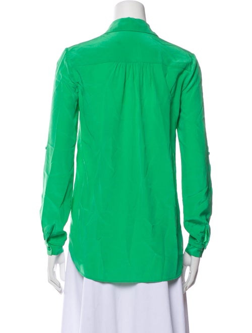 Diane von Furstenberg Silk Long Sleeve Button-Up Top