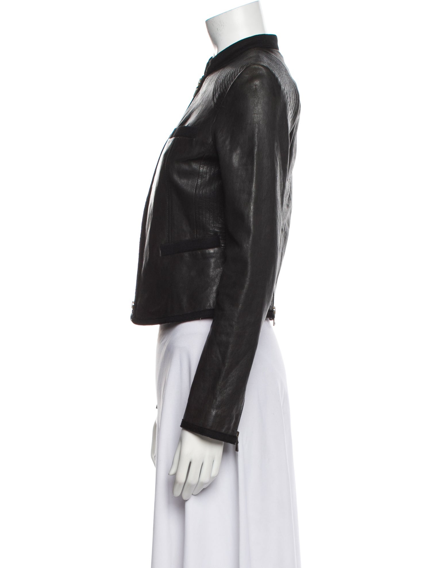 Diane von Furstenberg Leather Biker Jacket