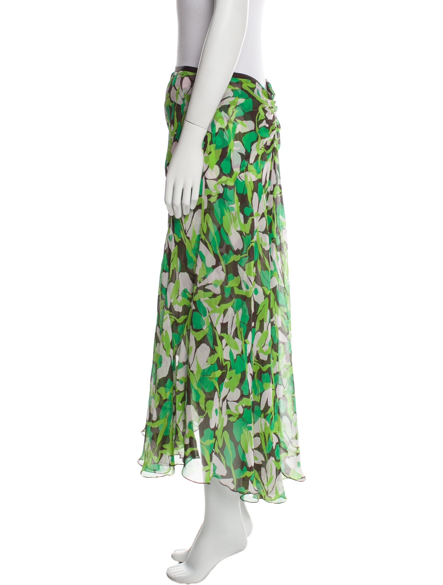 Diane von Furstenberg Silk Midi Length Skirt