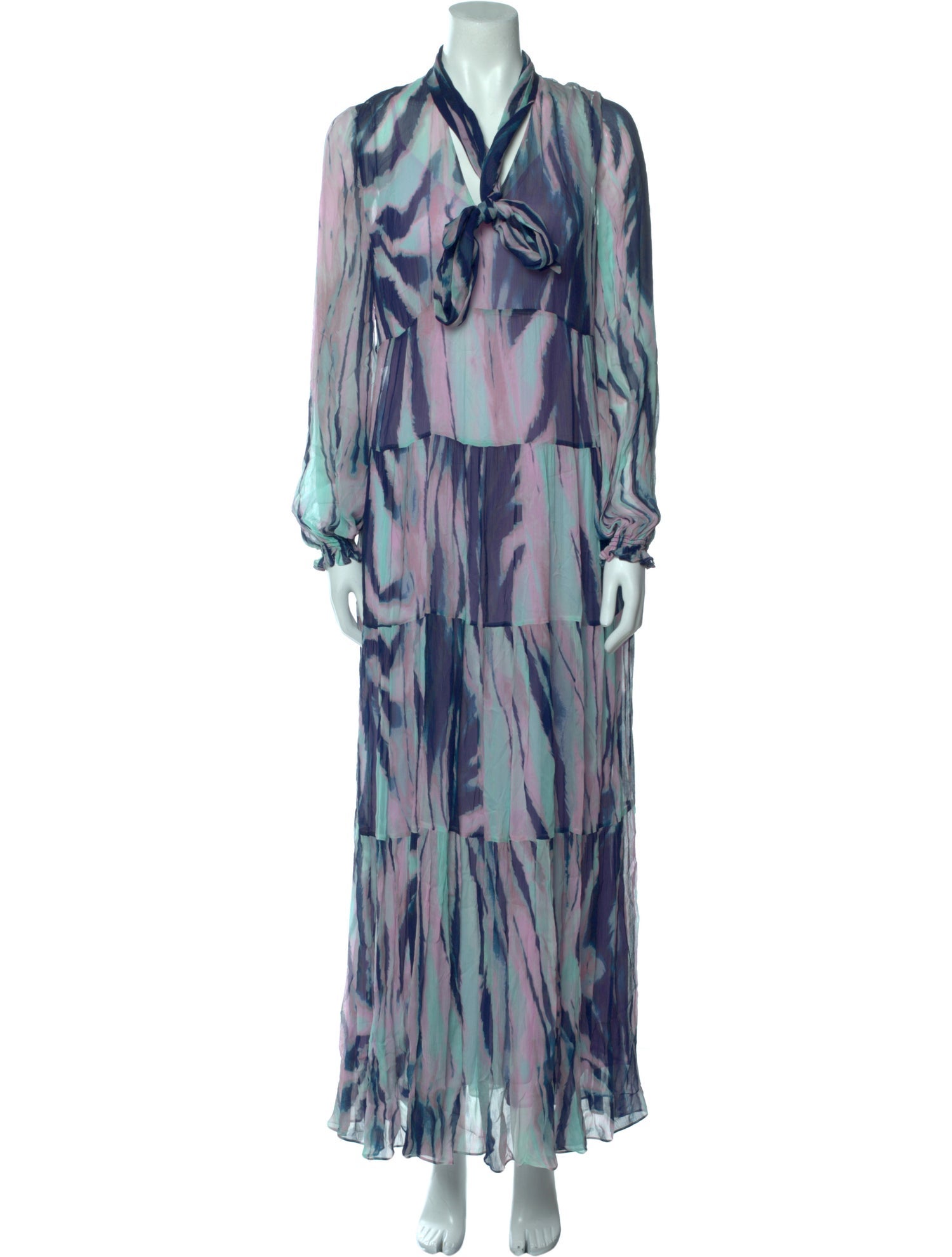 Diane von Furstenberg Printed Long Dress w/ Tags