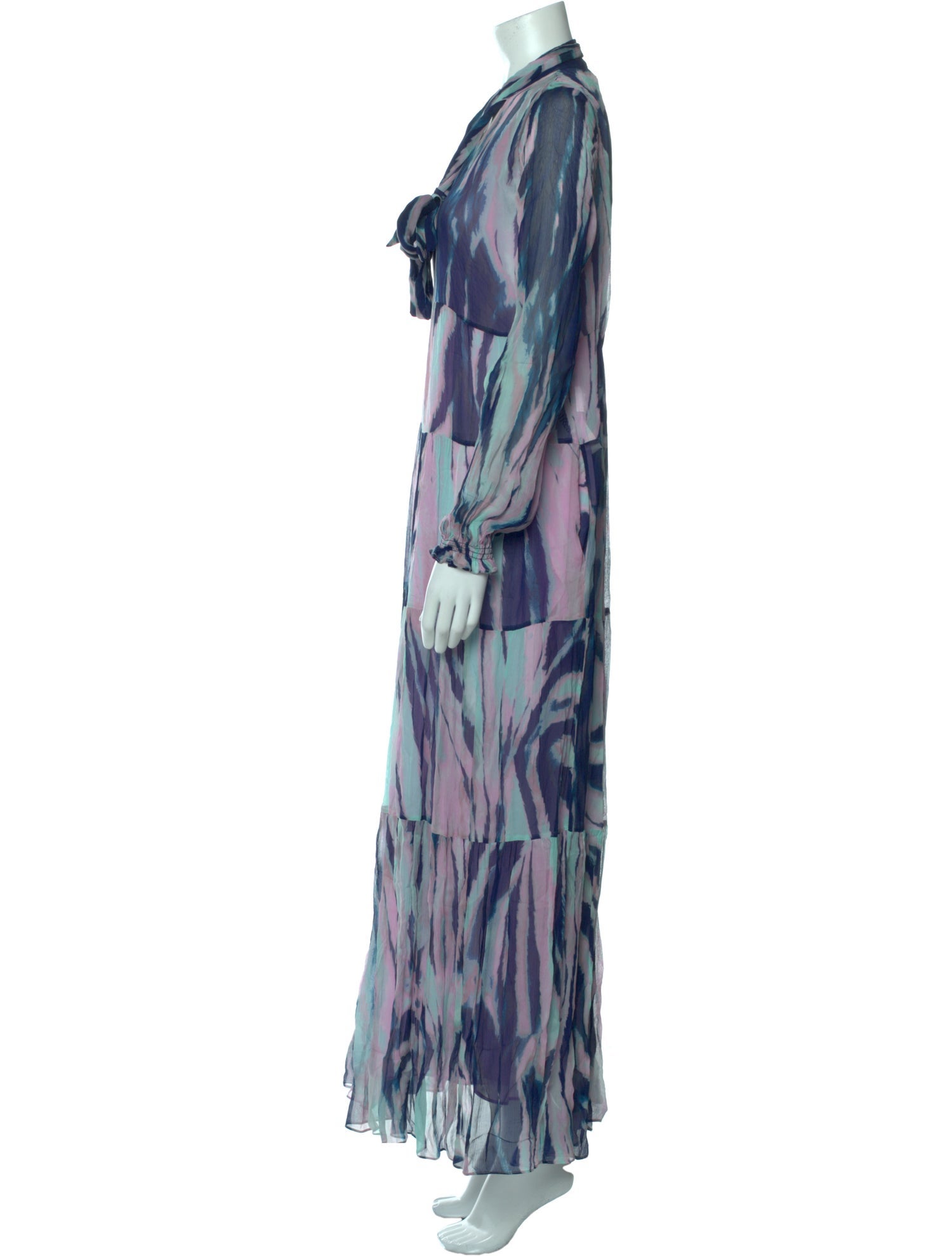 Diane von Furstenberg Printed Long Dress w/ Tags