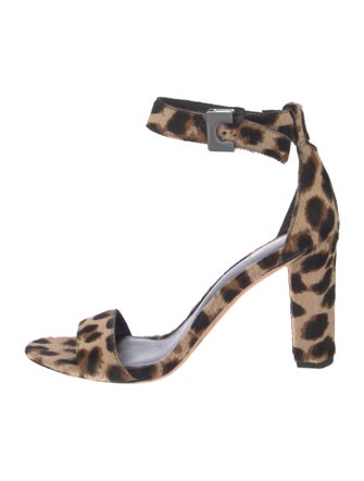 Diane von Furstenberg Ponyhair Animal Print Sandals