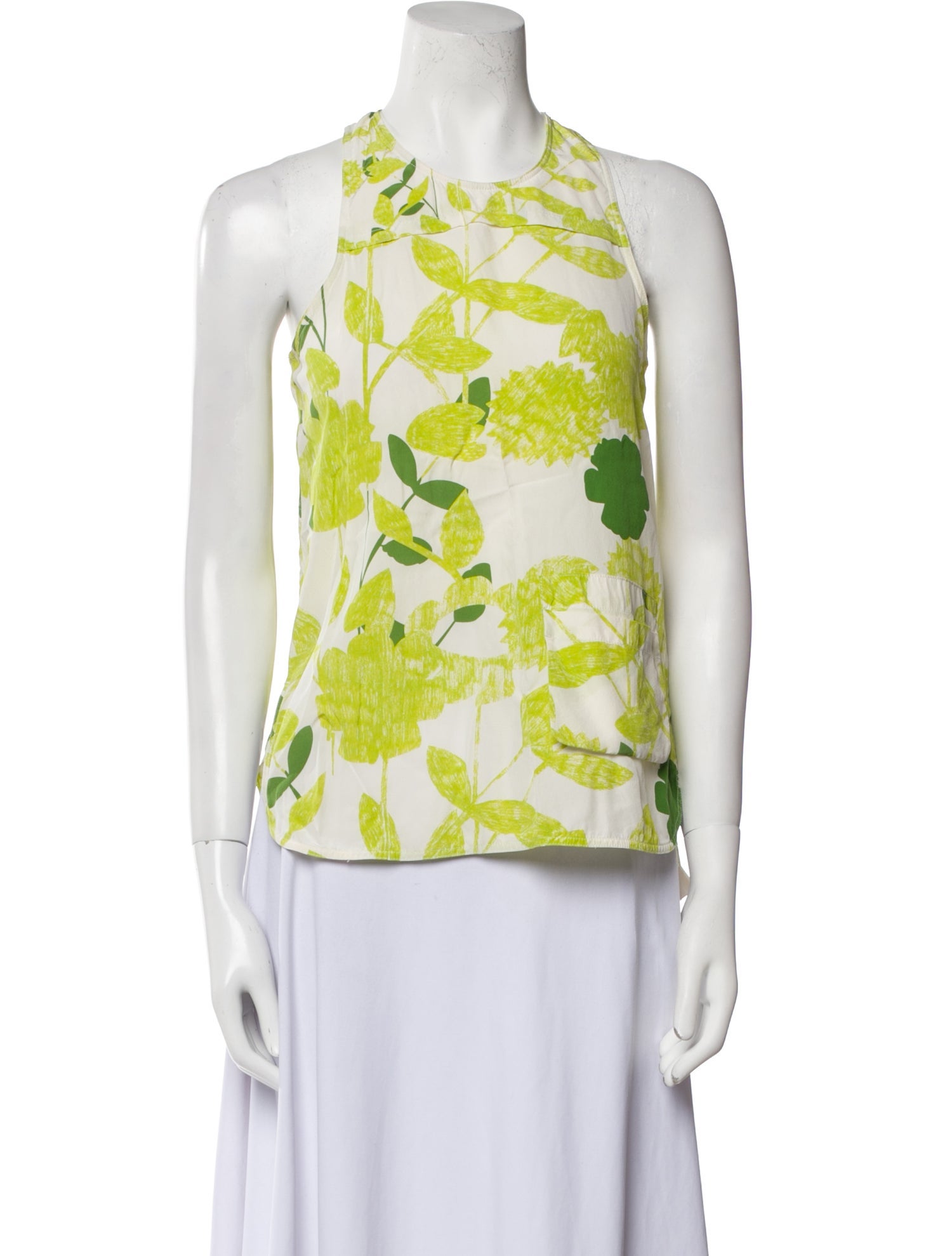 Diane von Furstenberg Silk Floral Print Top