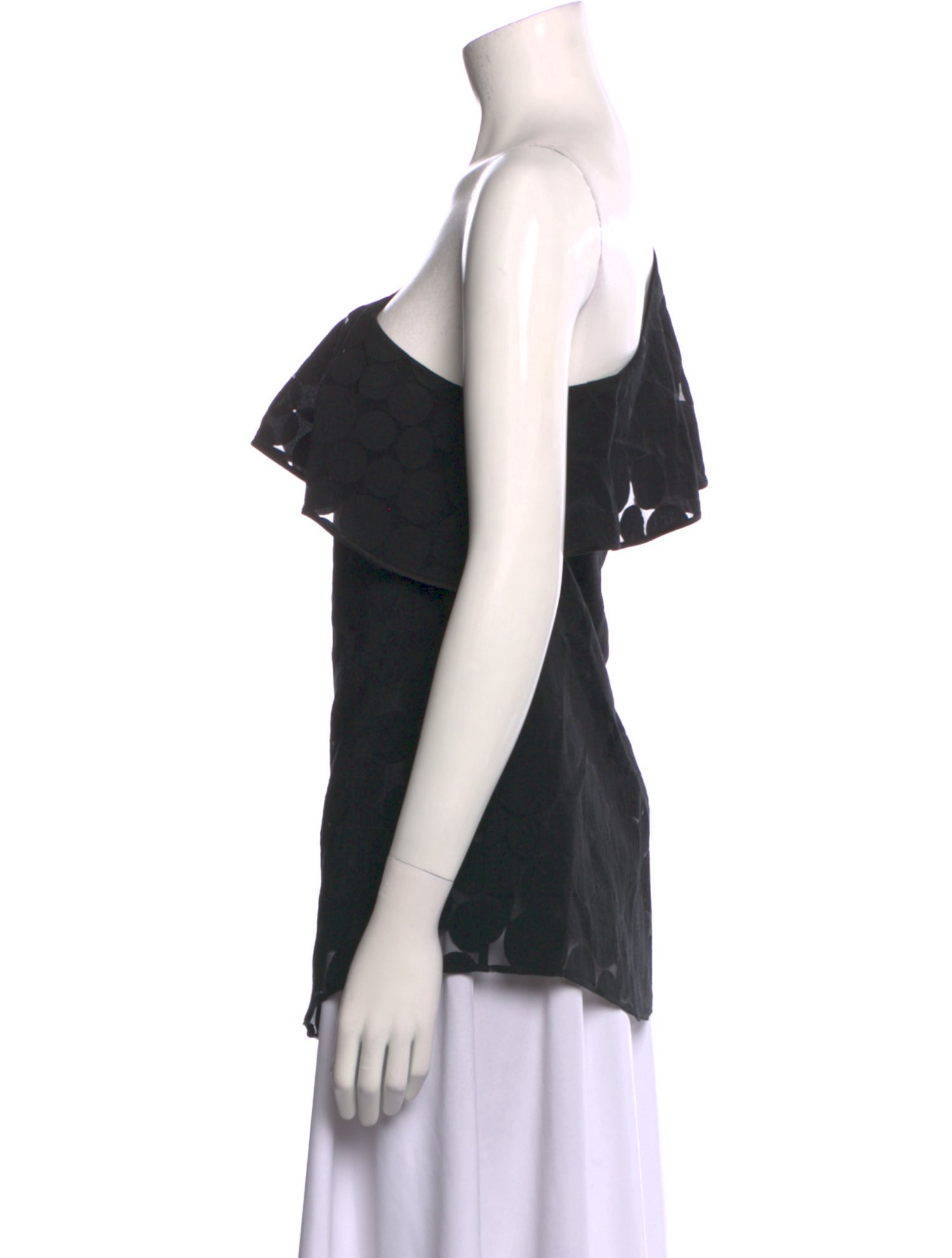 Diane von Furstenberg Lace Pattern One-Shoulder Blouse