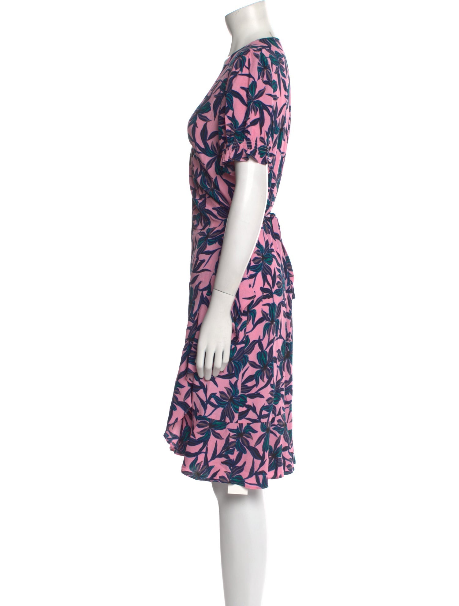Diane von Furstenberg Floral Print Knee-Length Dress