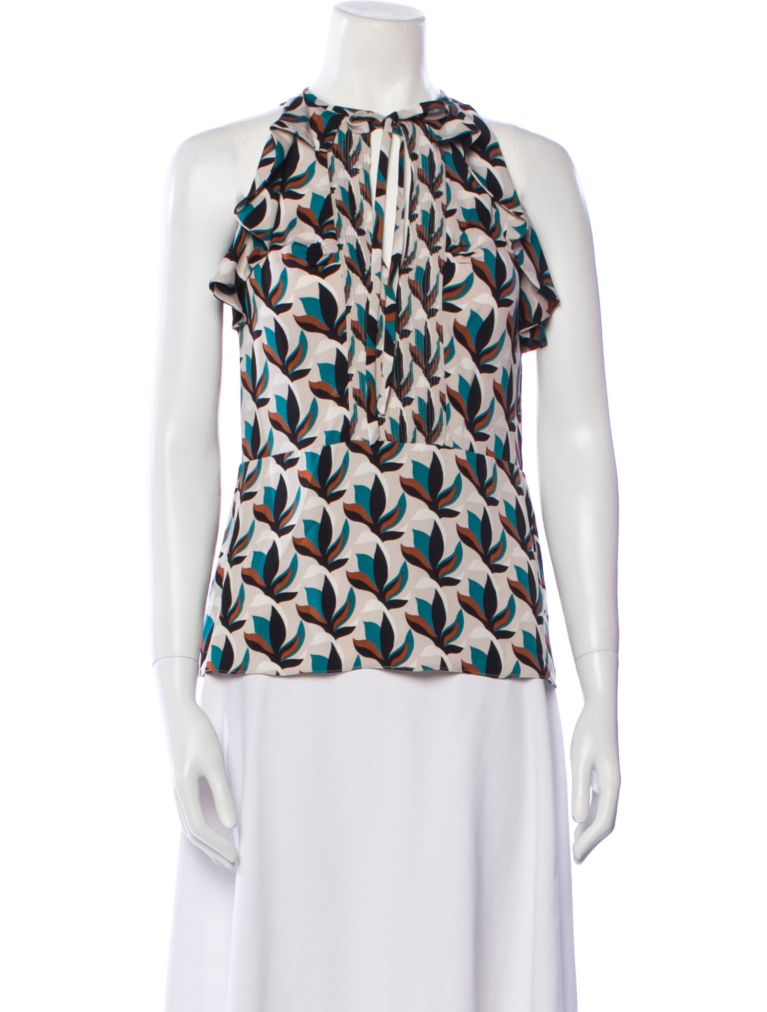 Diane von Furstenberg Silk Printed Blouse
