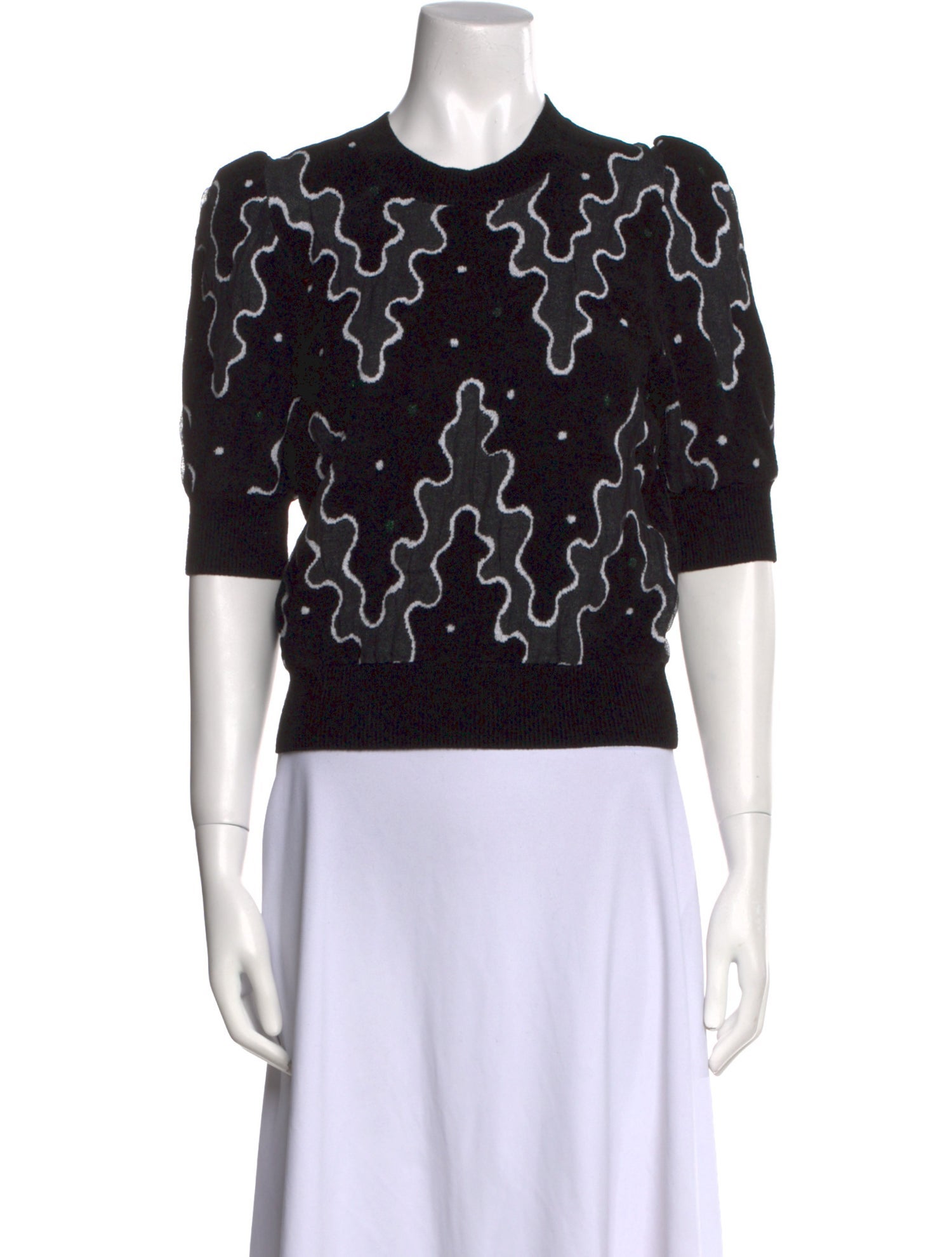 Diane von Furstenberg Merino Wool Printed Sweater