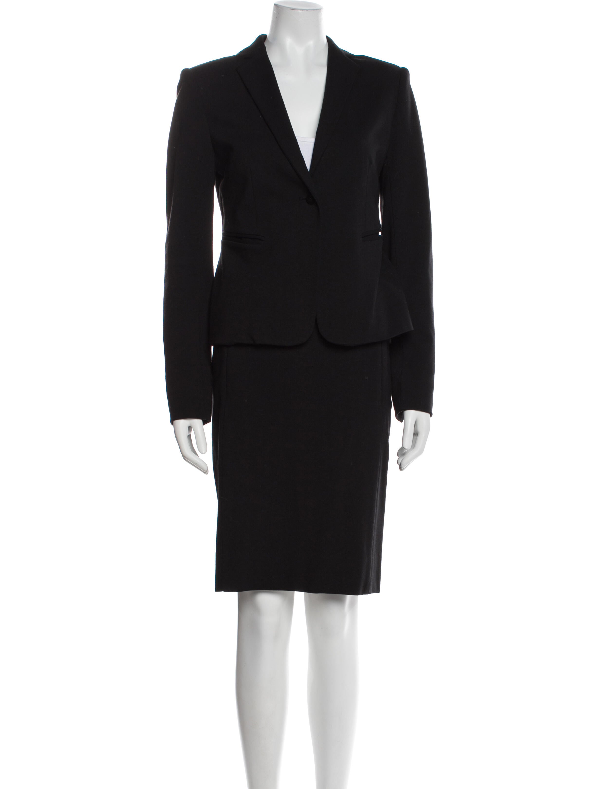 Diane von Furstenberg Pleated Accents Skirt Suit