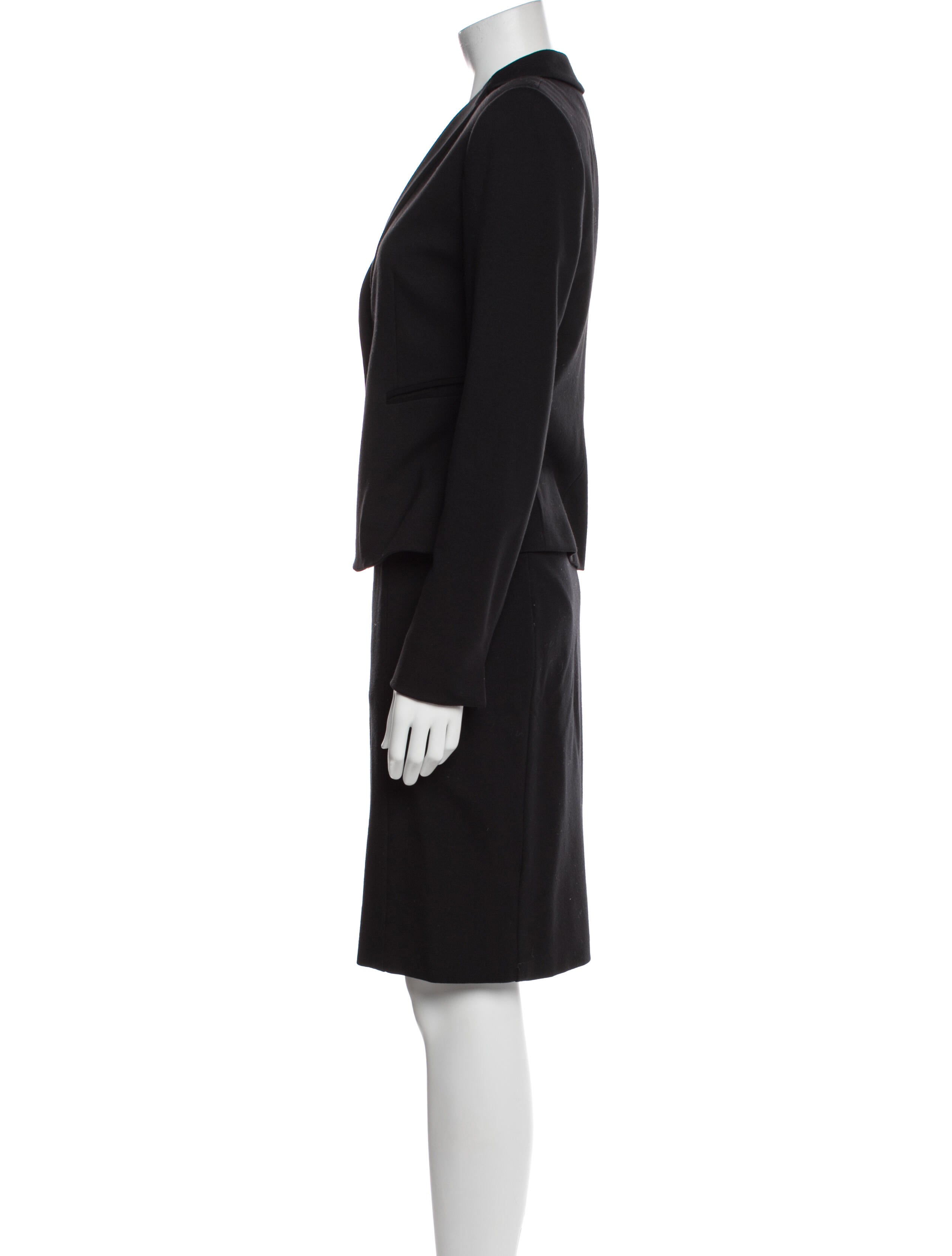 Diane von Furstenberg Pleated Accents Skirt Suit