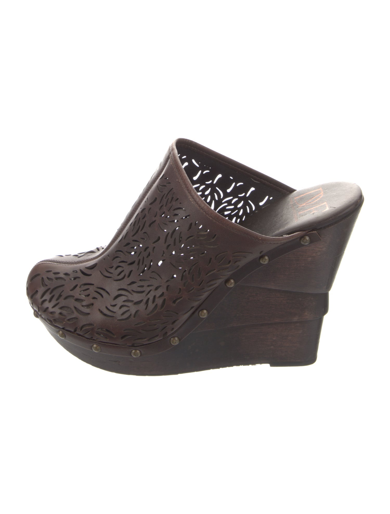 Diane von Furstenberg Leather Striped Mules