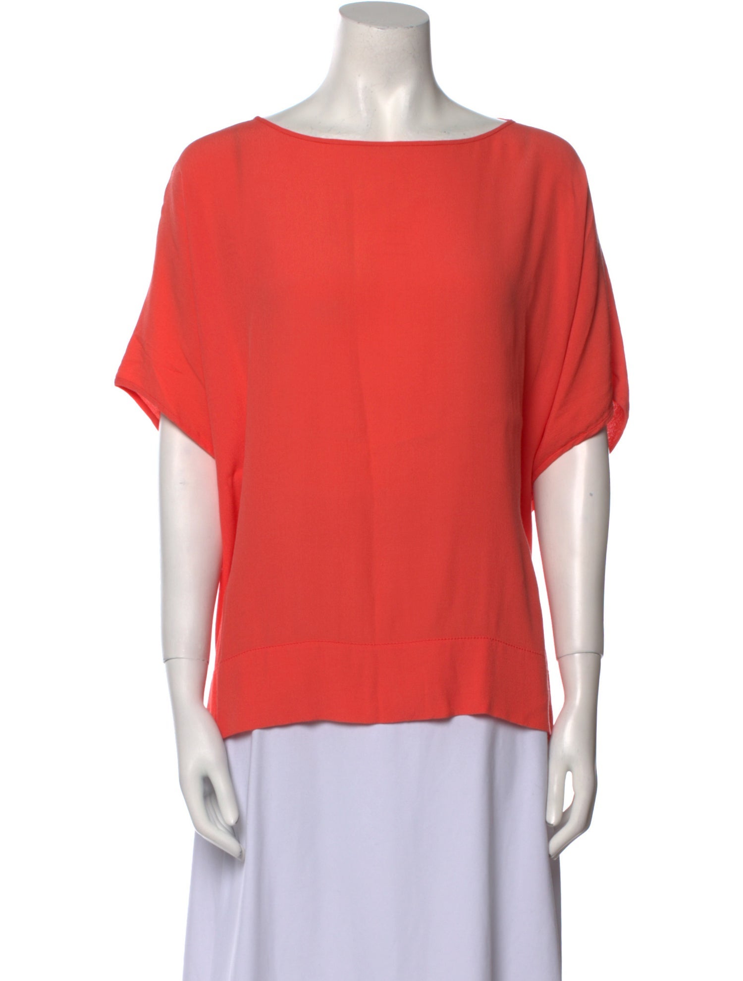 Diane von Furstenberg Silk Bateau Neckline Blouse