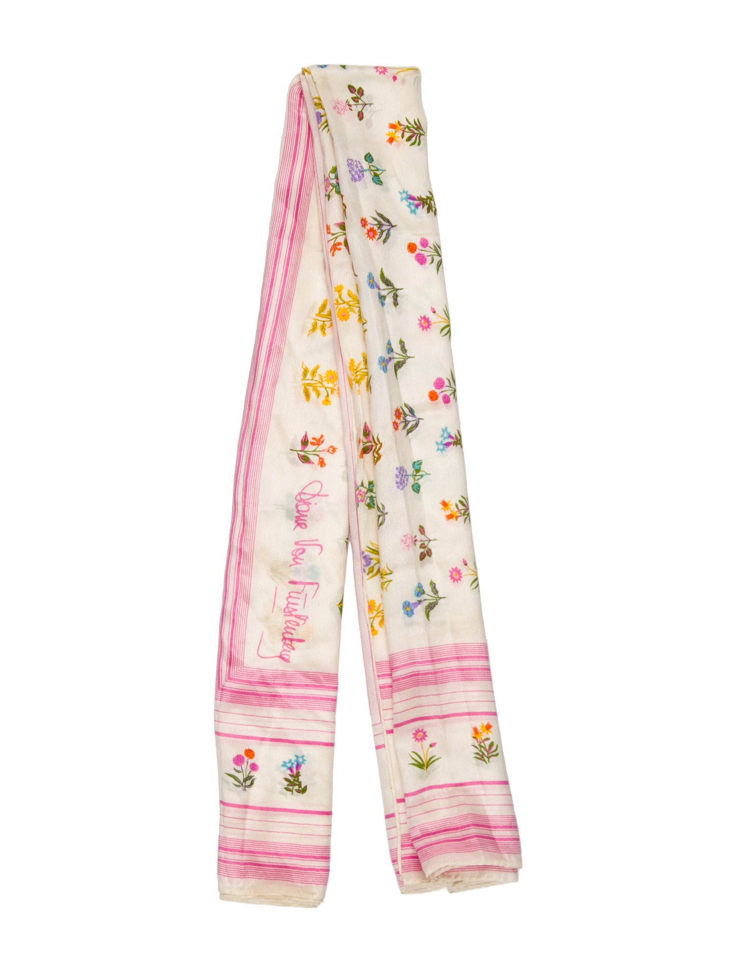 Diane von Furstenberg Silk Floral Print Scarf