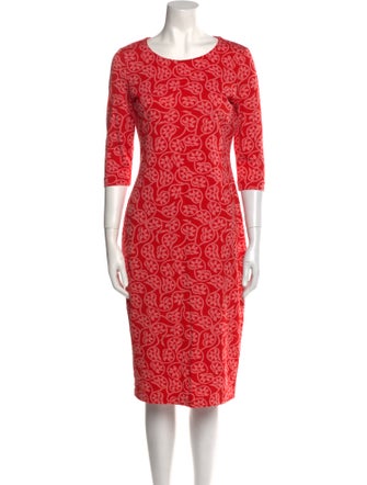 Diane von Furstenberg Printed Midi Length Dress
