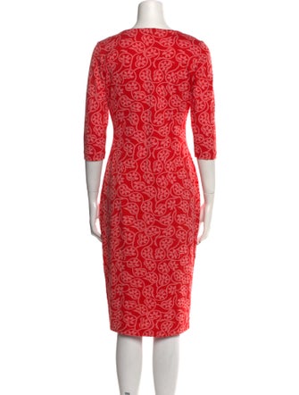 Diane von Furstenberg Printed Midi Length Dress