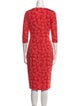 Diane von Furstenberg Printed Midi Length Dress
