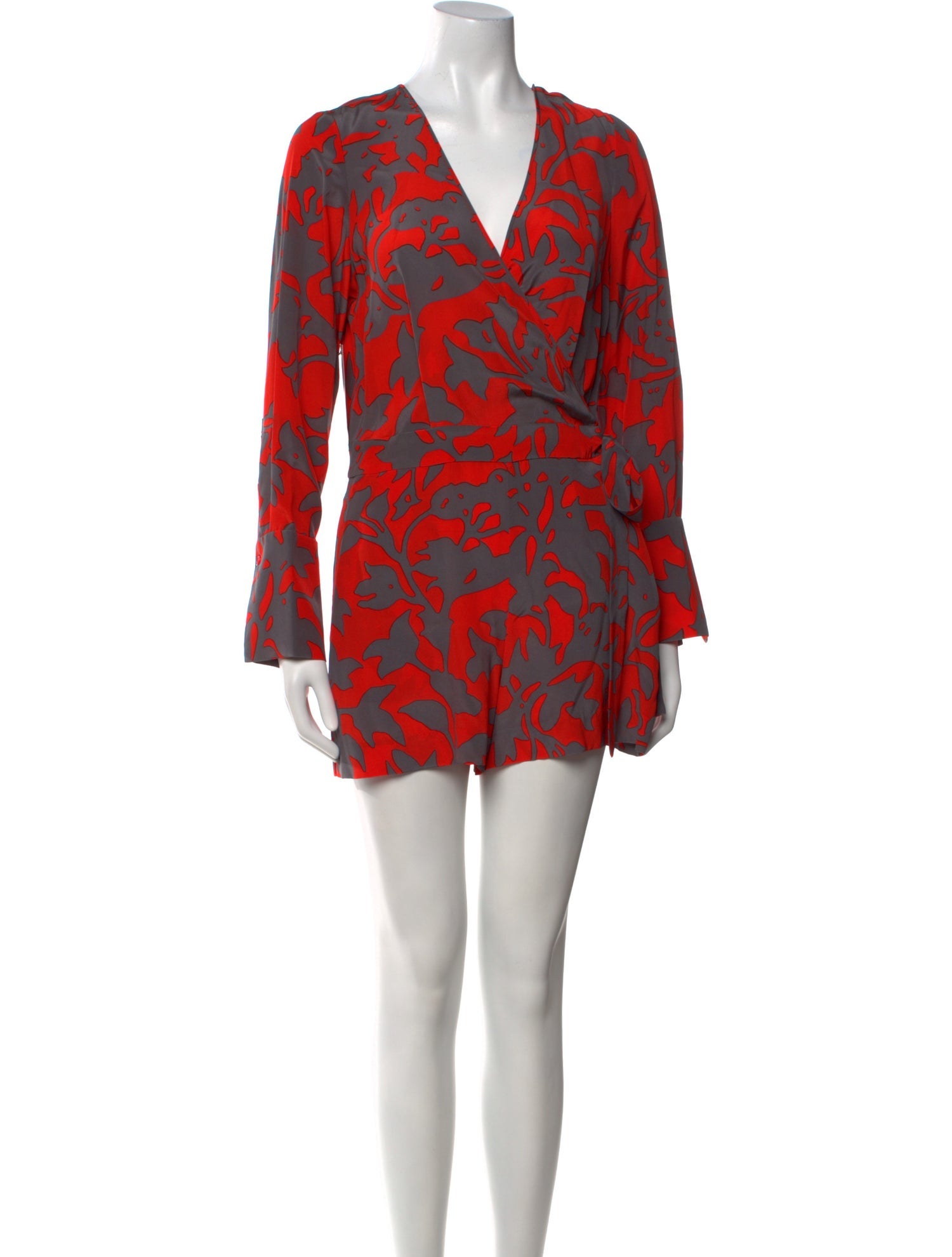 Diane von Furstenberg Silk Printed Romper w/ Tags