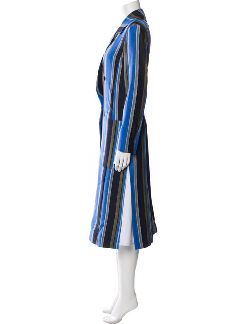 Diane von Furstenberg Silk Striped Trench Coat