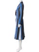 Diane von Furstenberg Silk Striped Trench Coat