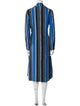 Diane von Furstenberg Silk Striped Trench Coat
