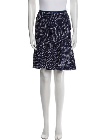 Diane von Furstenberg Skirts Polka Dot Print Knee-Length Skirt US 4 | S