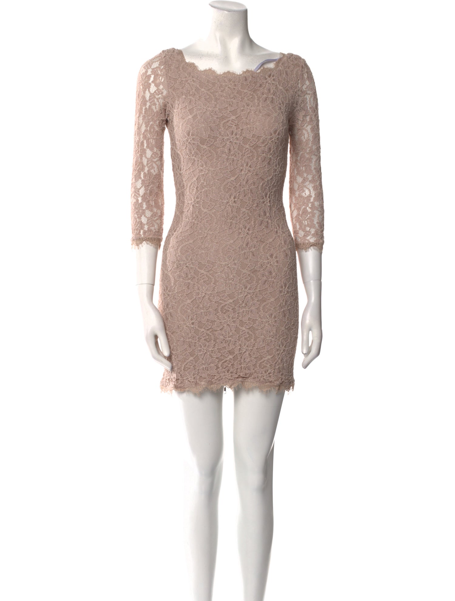 Diane von Furstenberg Bateau Neckline Mini Dress