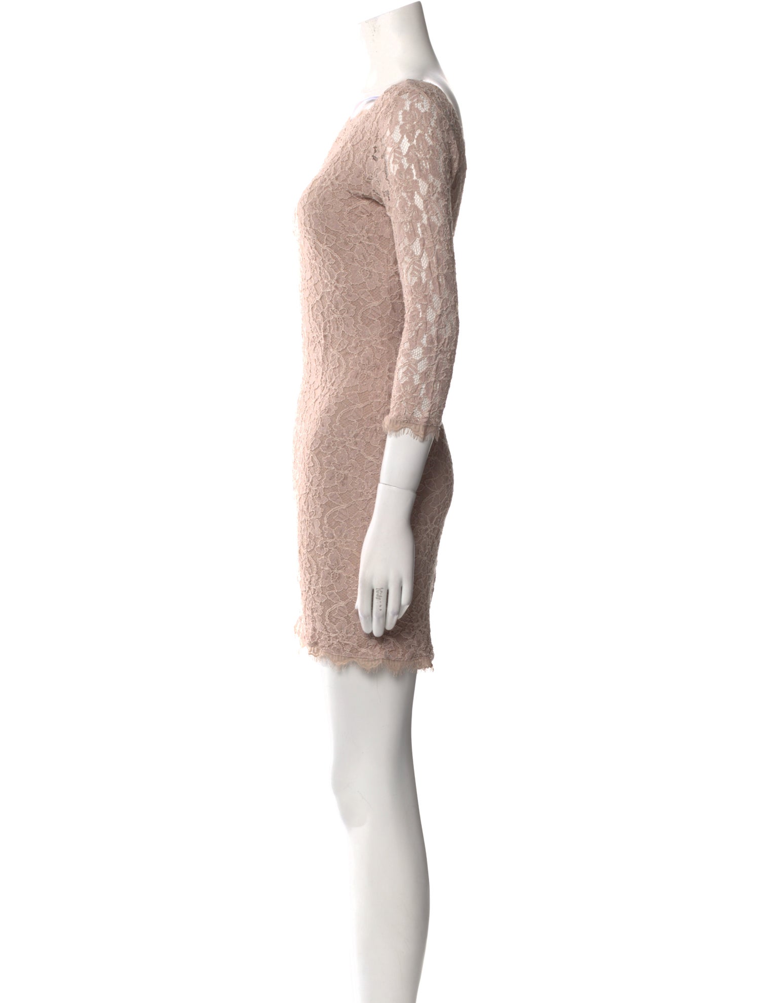 Diane von Furstenberg Bateau Neckline Mini Dress