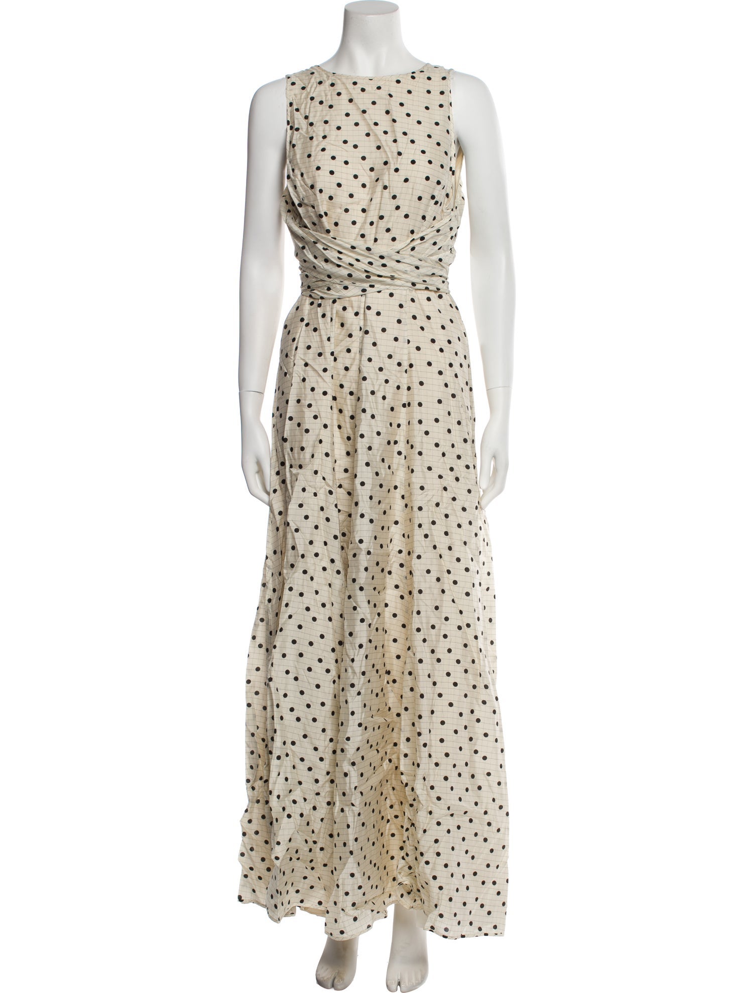 Diane von Furstenberg Polka Dot Print Long Dress