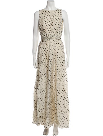 Diane von Furstenberg Dresses Polka Dot Print Long Dress XXL