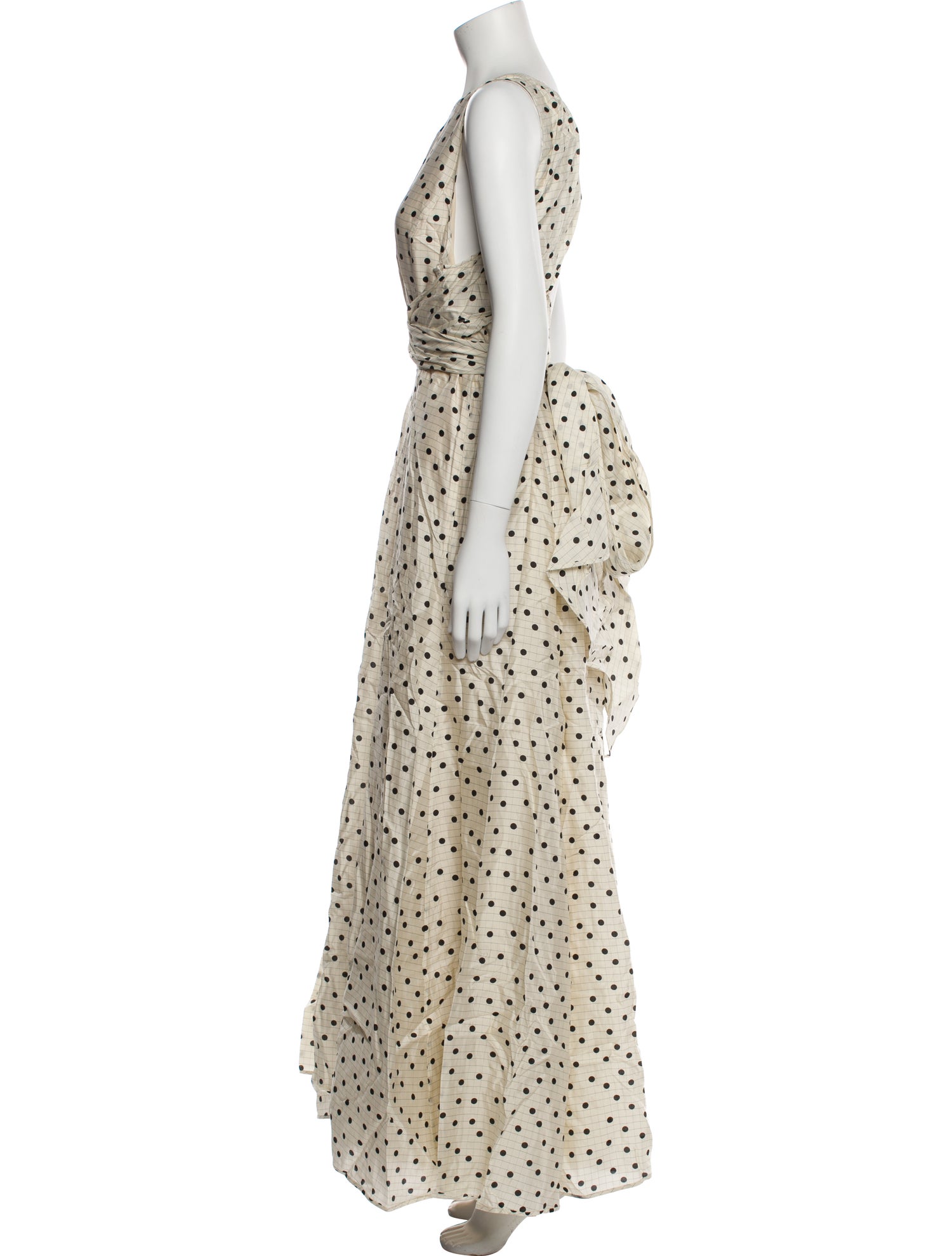 Diane von Furstenberg Polka Dot Print Long Dress