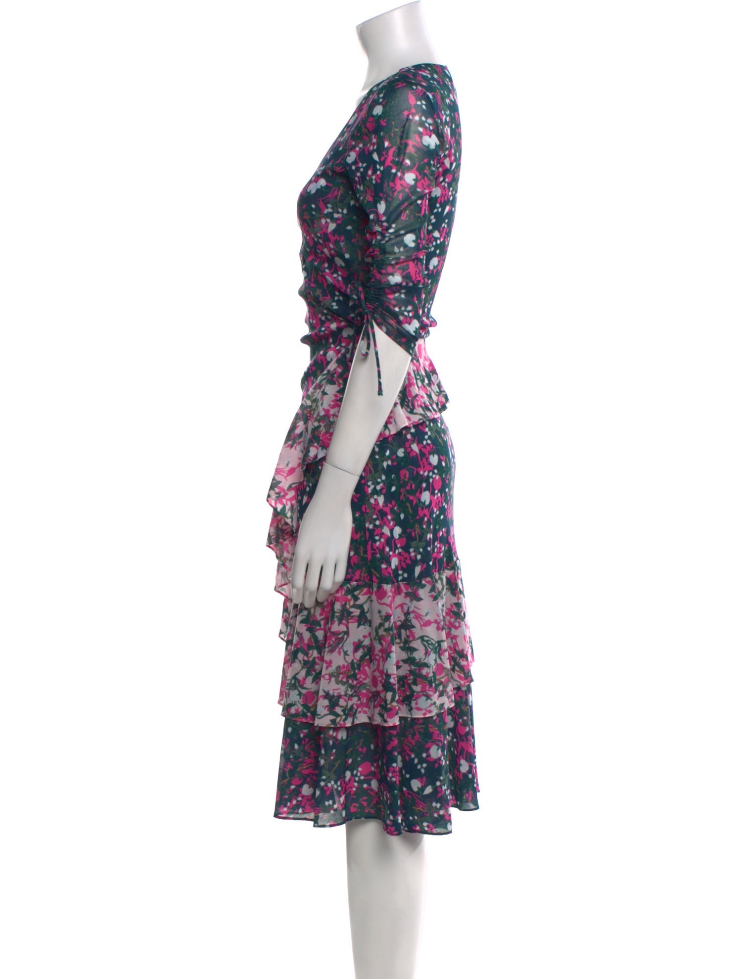 Diane von Furstenberg Floral Print Midi Length Dress w/ Tags