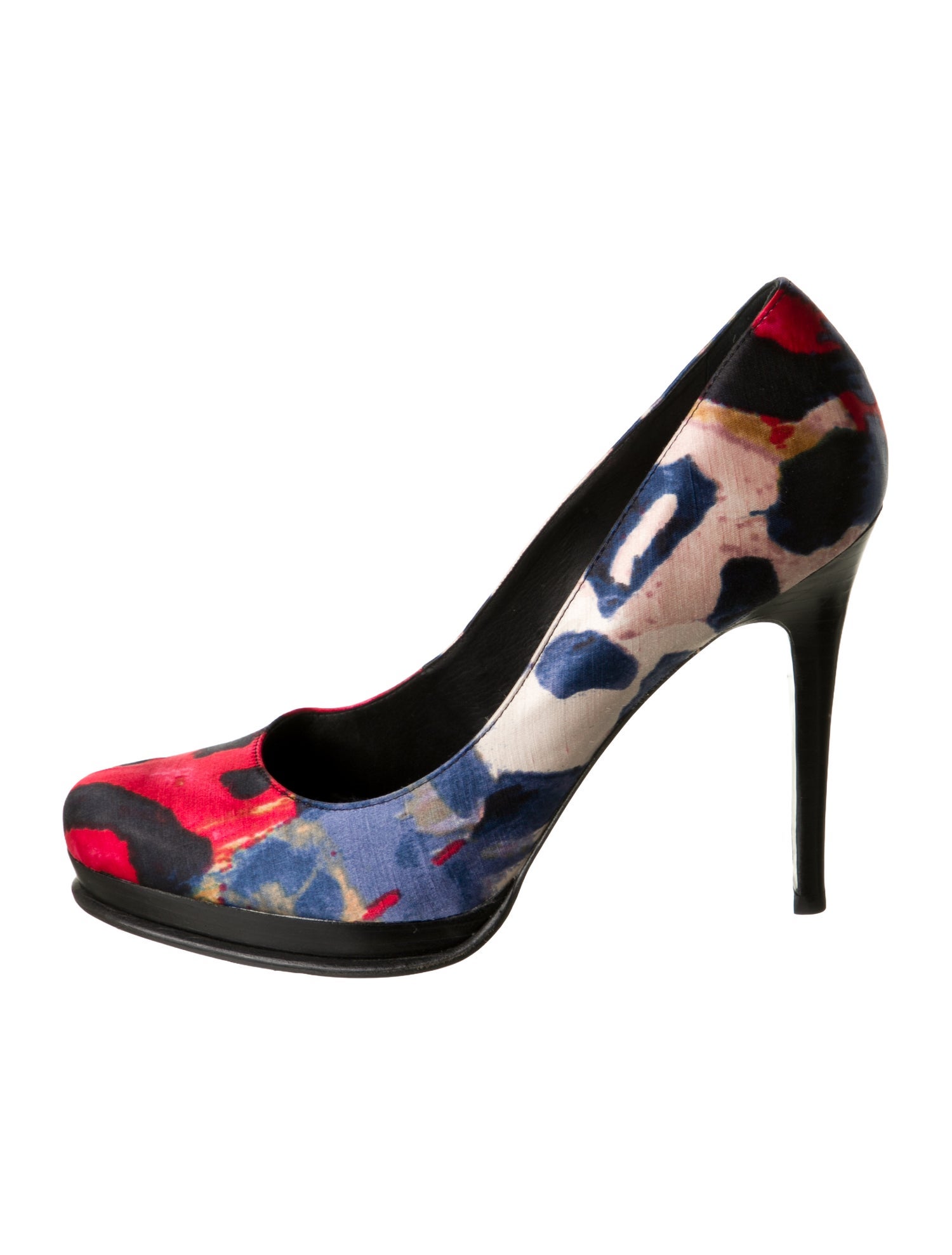 Diane von Furstenberg Satin Printed Pumps