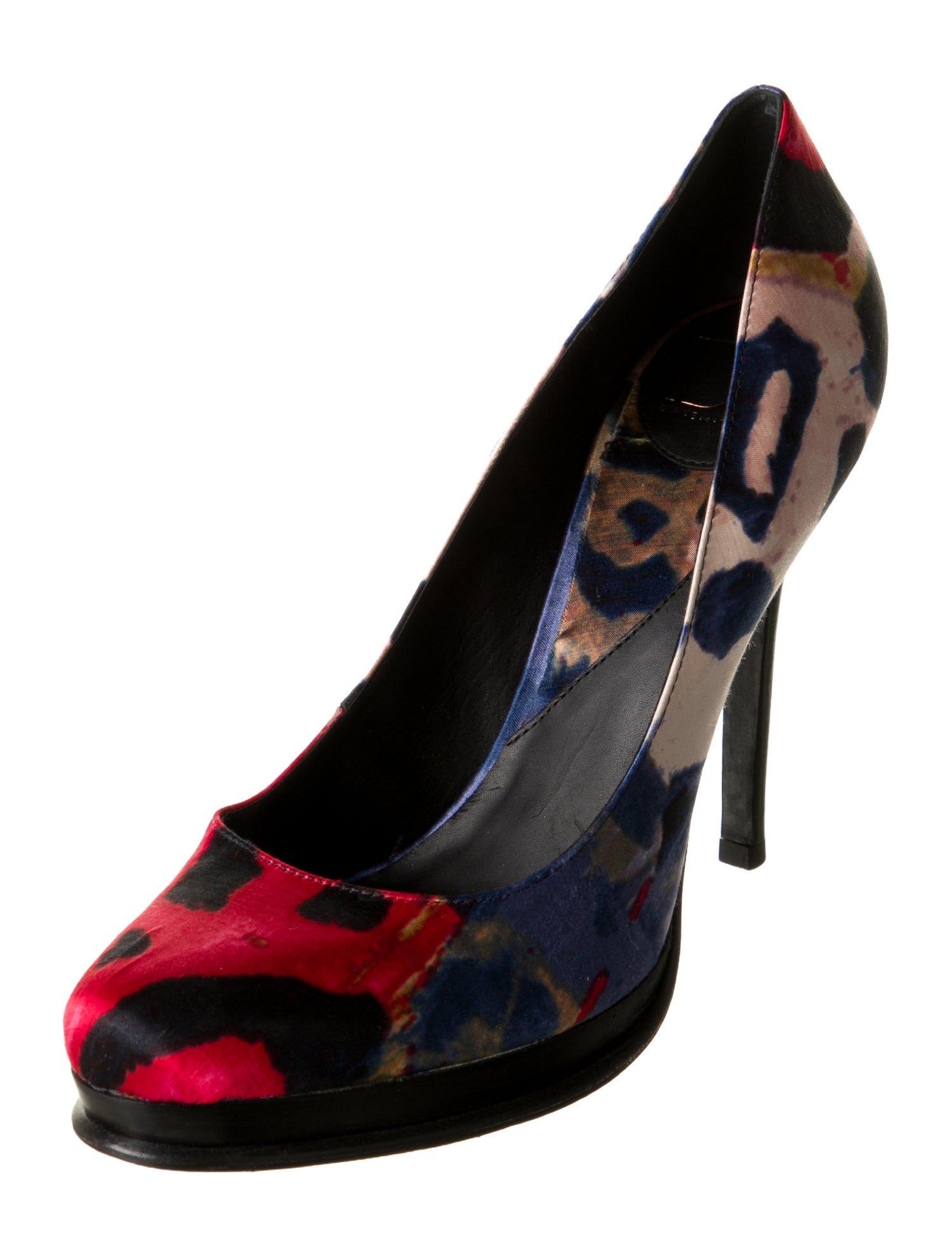 Diane von Furstenberg Satin Printed Pumps