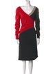 Diane von Furstenberg Colorblock Pattern Knee-Length Dress