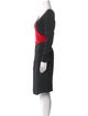 Diane von Furstenberg Colorblock Pattern Knee-Length Dress