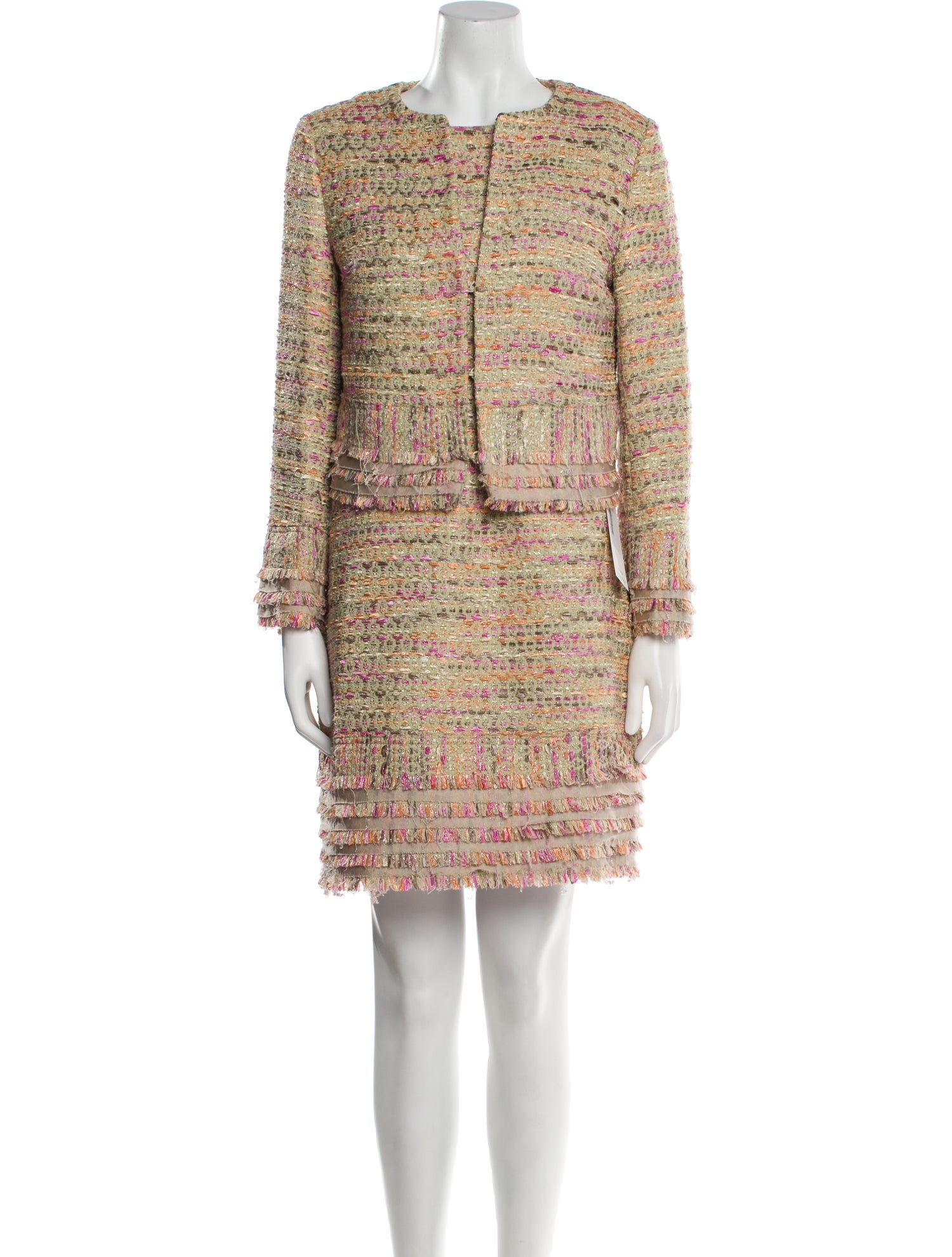 Diane von Furstenberg Tweed Printed Dress Set