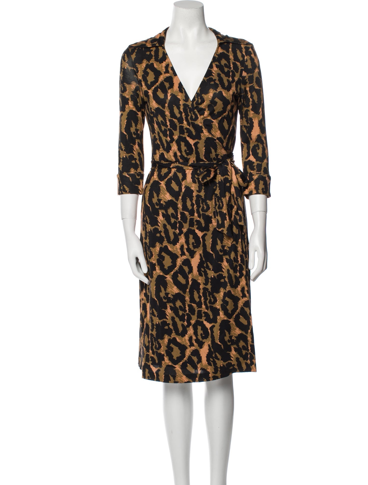Diane von Furstenberg Silk Animal Print Robe