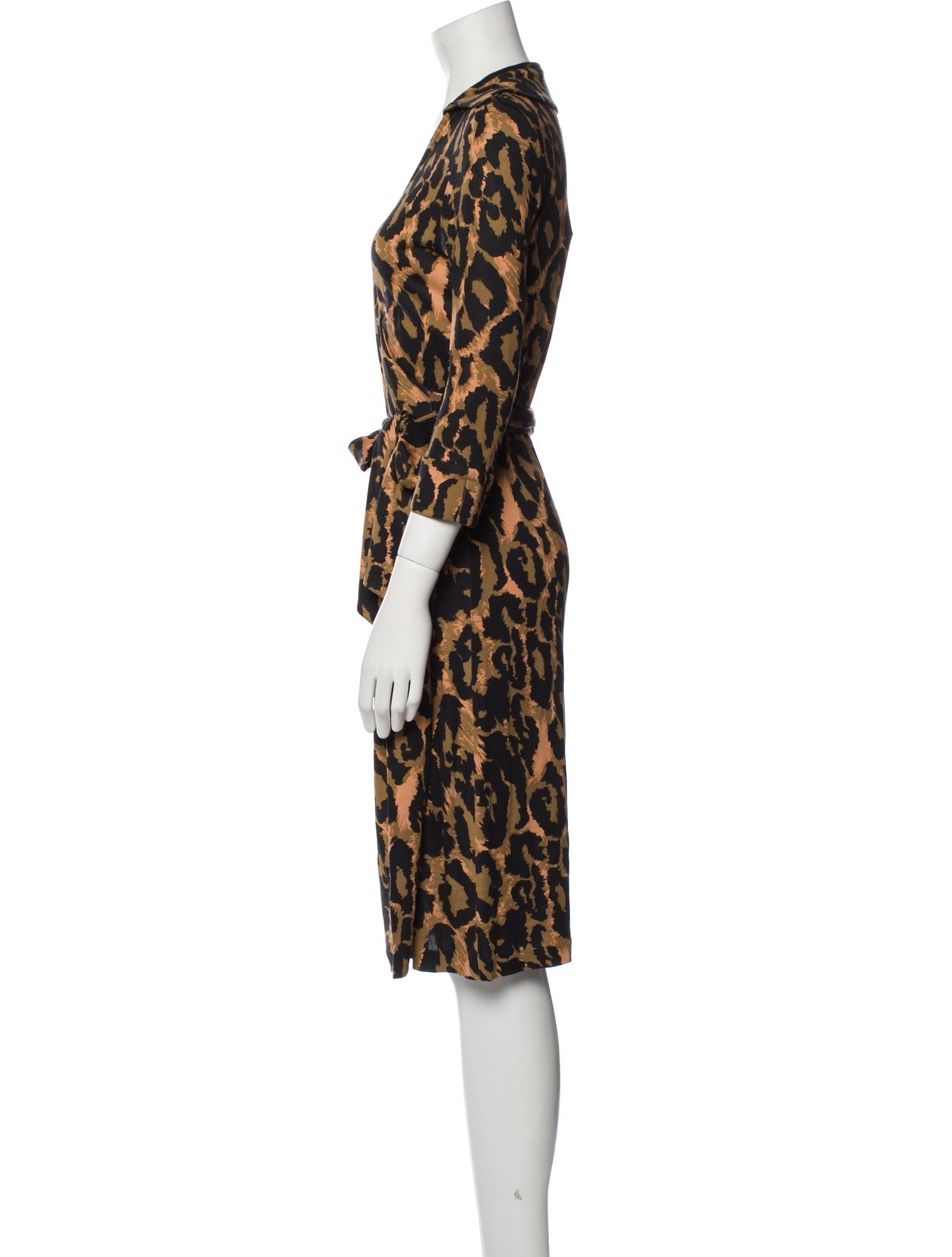 Diane von Furstenberg Silk Animal Print Robe