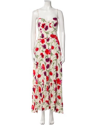 Diane von Furstenberg Dresses Floral Print Long Dress L